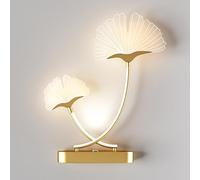 ISCBAFYX Wall Lamps Sconces Dimmable LED Wall Sconce 18W Acrylic Decorative Wall Light Fixture, Maple Leaf Wall Lamp - 3 Color Mode, Living Room Bedroom Pathway Corridor Stairs Balcony Wall Lighting -