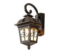 ISCBAFYX Wall Lamps Sconces E27 Continental Vintage Wall Lamp Outdoor Waterproof Wall Light Living Room Balcony Aisle Garden Patio Wall Sconce Wall Lantern -Black_s(Black-s)