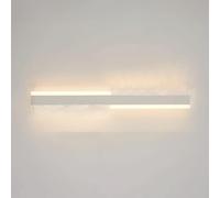 ISCBAFYX Wall Lamps Sconces Indoor Metal Long Wall Lamp with Acrylic Light Guide Lampshade LED Linear Background Wall Atmosphere Light Strip Bedroom Bedside Wall Washer(Blanc)