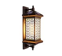 ISCBAFYX Wall Lamps Sconces Lamp Chinese Style Solar Wall Lights Outdoor, Waterproof Retro Wall Mount Light, Solar LED Light Decorative Lamps for h, Backyard, Garage and Patio,B-C(B)
