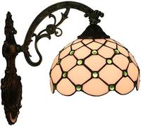 ISCBAFYX Wall Lamps Sconces Lap Wall Lamp, Wall Lamp, Colored Glass Wall Lamp, LED in The Interior Lobby of The Coffee Shop-B(Have)