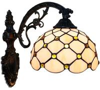 ISCBAFYX Wall Lamps Sconces Lap Wall Lamp, Wall Lamp, Colored Glass Wall Lamp, LED in The Interior Lobby of The Coffee Shop-B(B)