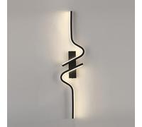 ISCBAFYX Wall Lamps Sconces Long Strip Wall Sconce Led Linear Wall Lamp for Living Room, Bedroom Bedside Hallway Waving Wall Lamps, Indoor Wall Light Fixture - 3 Color Mode-left-120cm(Left,80cm)