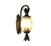 ISCBAFYX Wall Lamps Sconces Pineapple Antique Glass Porch Wall Lantern for Home Walls Gates Courtyards Lofts Balconies Aisles Waterproof IP55