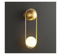 ISCBAFYX Wall Lamps Sconces Post-Wall Lighting G9 Light Luxury All-Copper Wall Lamps Glass Orb Wall Light Bedroom Bedside Wall Sconce Wall Home Living Room Corridor Decor Light -Dark()
