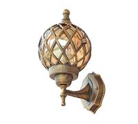 ISCBAFYX Wall Lamps Sconces Spherical Outdoor Waterproof IP54 Exterior Wall Light Doorpost Courtyard Aluminum Wall Lantern Fixture Sconce(Bronze-55 * 25cm)