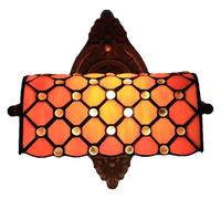 ISCBAFYX Wall Lamps Sconces Style Wall Lamp, Baroque Retro Wall Lamp, Wall Lamp Fixture, Bedside Lamp Decoration, Colored Glass Living Room, Study Attic, Dining Room