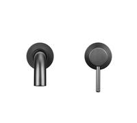 ISCBAFYX Wall Mounted Bathroom Mixer Tap Single Handle Gunmetal Basin Faucet Cold Water Stylish Black White & Polish Rose Gold Finish - Bathroom Fixture.