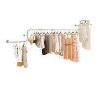 ISCBAFYX Wall Mounted Hanging Clothes Rack, Heavy Duty Stainless Steel Garment Rack for Boutique Store Display, Home Cloakroom Storage, Commercial Retail Hanger