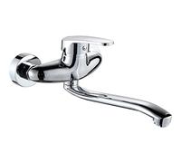 ISCBAFYX Wall Mounted Kitchen Faucets for Sink, with Swivel Spout,Brass Faucet,Mixed Hot and Cold Water,Single Handle,B(A)