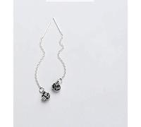 ISCBAFYX White Mushroom Line Female Korean Style Single Knot Short Ear Chain Personality Wire Ball Thai, LJBLEUSK