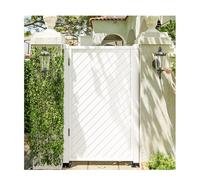 ISCBAFYX White Wooden Freestanding Garden Gate for Outdoor Courtyard Decoration Square Park Entrance 80x80cm