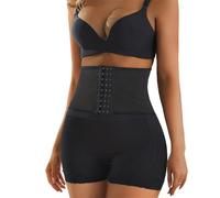 ISCBAFYX Woman Double Tummy Control Panty Waist Trainer Body Shaper Panties Hooks Adjustable Shapewear Women Padded Butt Lifter Buttock Lifting M-4XL