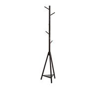 ISCBAFYX Wooden Coat Rack Stand - Heavy Duty Rotating Coat Hanger for Living Room & Bedroom - Floor Coat Shelf and Holder (Blue & Black 175 x 45cm)