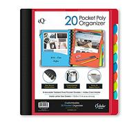 iScholar 20 Pocket Folder with Zipper Pouch, Color May Vary (34906)