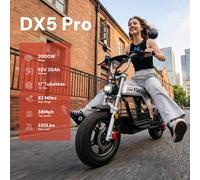 iScooter DX5 / DX5Pro Electric Scooter with Seat & Large Basket - Moped Style