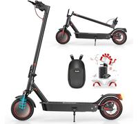 iScooter Electric Scooter, i9MAX Electric Scooters Adult with Bag, 10” Honeycomb Solid Tire E Scooter, 30-40km Range, 3 Speed Mode, Foldable Fast Scooter with APP, Dual Shock Absorption