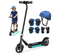 iScooter iK3 Kids Electric Scooter, 6 Inch Electric Scooter for Kids 6-12, 16KM/H Max Speed & 9KM Max Range, 3 Speed Levels, 2-3H Charging Time, Dual Braking Modes, 70KG Max Load, Gifts for Boys Girls