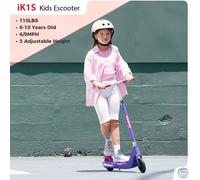 iScooter iK3Pro Electric Scooter for Kids with Colorful Lights & Height Adjustable