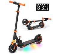 iScooter Kids Electric Scooter, 6.5" Foldable Electric Scooter for Children 6-12, 15KM Max Range, 5/8/10 MPH, Thumb Throttle & Brake, 4 Heights Adjustable, 70KG Max Load, Gift for Boys Girls