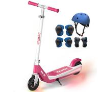 iScooter Kids Electric Scooter with LED Front Wheels, iK1S Electric Scooters for Kids Ages 6-12, 7KM Range,15KM/H,Colorful LED Lights,3.5H Quick Charge,Height Adjustable,Lightweight E-Scooter