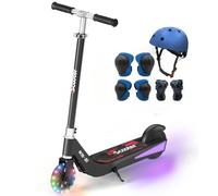 iScooter Kids Electric Scooter with LED Front Wheels, iK1S Electric Scooters for Kids Ages 6-12, 7KM Range,15KM/H,Colorful LED Lights,3.5H Quick Charge,Height Adjustable,Lightweight E-Scooter