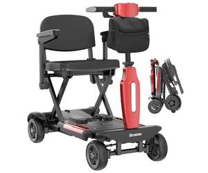iScooter X11 Folding Mobility Scooter,30KM Range,0-7KM/H Speed Modes Mobility Scooters,24V 15.6Ah Removable Battery, 250W Motor, Removable Canvas Bag, Lightweight Compact Travel Scooter for Senior