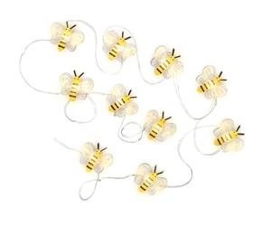 iscream 10 Light Bumble Bees 51" Long Battery Operated Light String