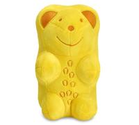 iscream Haribo Gummi Bear Furry 8.5" x 5" Candy Character Shaped Pillow, Lemon