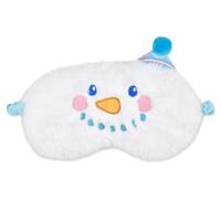 iscream Holiday Comfort Satin-Lined Pull-On Girls Sleep Mask, Snowman | Silky Feel on Skin, Shimmery Faux Fleece, 3D Pom-Pom Hat, Elastic Band for Easy On/Off, Fits Most Children Ages 6 to 16