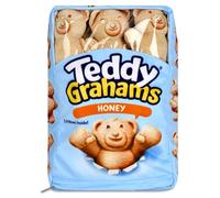 iscream Teddy Grahams Honey 12" x 8" Pillow Set with 3 Plushie Bear Cracker Mini Pillows