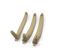 Isctxh Car Interior Door Handle 3Piece Set for BMW X5 X6 E70 E71 E72 2007-2013 LHD RHD Car Front Rear Left Right Interior Door Inner Pull Handle Panel Cover(LHD Beige 3PCS)