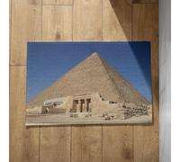 Isdreem Large Outdoor Mats for Front Welcome Floor Kitchen Anti Fatigue Desert Pyramid Bathroom Water Absorber Anti-Slip Lightweight Plush Cotton Decorative, 50x80cm