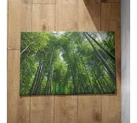 Isdreem Outdoor Mats for Front Funny Non Slip Foot Bamboo Forest Landscape Dirt Trapper Queen Anti-Slip Lightweight Plush Cotton Decorative, 45x75cm
