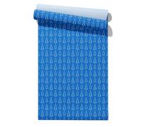 Isdreem PVC Wallpaper Treetops Christmas Kitchen Blue 45x1200cm