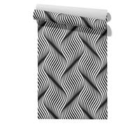 Isdreem Self Adhesive Vinyl Geometric Ribbed Thick Bathroom White
