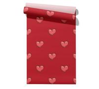 Isdreem Self Adhesive Vinyl Ribbed Bedroom Red