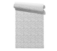 Isdreem Self Adhesive Wallpaper Geometric Woven Thick Bathroom White