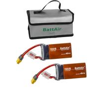ISDT 14.8 V Smart Lipo Batteries 4S 1300 mAh 80C BattAir RC Car Battery with XT-60 Plug Hobby Batteries with Lipo Bag for RC Aeroplane Helicopter Tarpaulin Boat 1:10, Operated by Mobile Phone (2