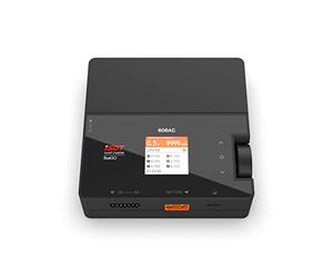 ISDT Battgo Lipo Battery Balance Charger 608AC 8A/200W AC/DC Smart Hobby Charger for 1-6S Life, Lilon, LiPo, LiHv/Pb/NiMH RC Battery Dis-charger with Detachable Power Supply, XT60 Port