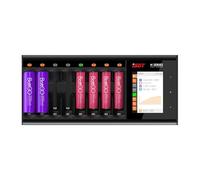 ISDT N8 Battery Charger for Rechargeable AA AAA, 8-Slot LCD Smart Fast Charging with Battery Capacity Tester and Discharge/Analyze Function, Type C Input, for Ni-MH Ni-Cd LiHv(Not for 1.5V Li-Ion)