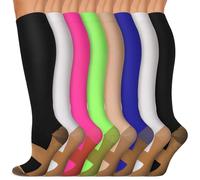 Iseasoo Copper Compression Socks (15-20 mmHg) for Men & Women - Running, Hiking, Cycling, Travel - Improves Circulation