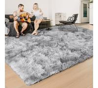 ISEAU Soft Shag Area Rug Modern Indoor Fluffy Rugs, Ultra Comfy Abstract Shaggy Fur Living Room Carpets, Suitable as Bedroom Nursery Rug for Girls and Kids Home Decor, 5ft x 8ft, Grey