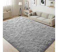 ISEAU Fluffy Rug Carpets Soft Shaggy Area Rugs Indoor Floor Mats for Kids Room Fuzzy Carpet Comfy Cute Nursery Mat Bedside Rug for Boys Girls Bedroom Living Room Home Decor Mat, 6ft x 9ft, Grey