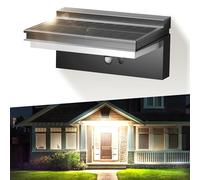 iseeway Solar Lights for Outdoor Use with Motion Sensor, IP65 Waterproof, Super Bright Wall Light, 1500 lm, Cool White, 6500 K, 4 Operating Modes for Garden, Garage, Canopy, Patio and Yard