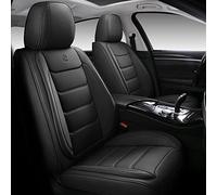 Isen-CoverAuto Full Coverage Faux Leather Car Seat Covers Universal Fit for Most Cars,Trucks,Sedans and SUVs with Waterproof Leatherette in Automotive Seat Cover Accessories (Black)