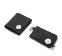 ISENTIALS AirTag* Leather Wallet for Men Slim & Smart Wallet with RFID Protection, Coin Compartment & Shopping Trolley Token, Ideal for Men & Women with Apple Tracker Holder, Set Black + Key Case,