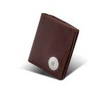 ISENTIALS Airtag* Wallet with Coin Pocket I Apple Airtag Leather Wallet Wallet Men with RFID Protection for 11 Cards I Slim Smart Wallet I Air Tag Compartment Holder