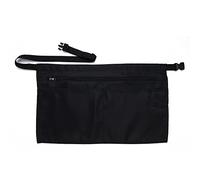 iServ 5 Pockets Black Waist Apron (22x13 inches). Clip-on Server Apron with Zipper pocket. Restaurant Half Aprons Waitress, Waiter, Server, Bartender, Barista, Money Apron, Black, One Size Fits All