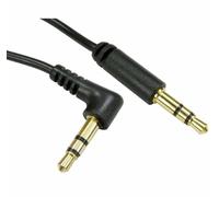 iSeventy9 2M Slim Black AUX Right Angle 3.5mm to Straight Stereo Jack Audio Earphone Cable